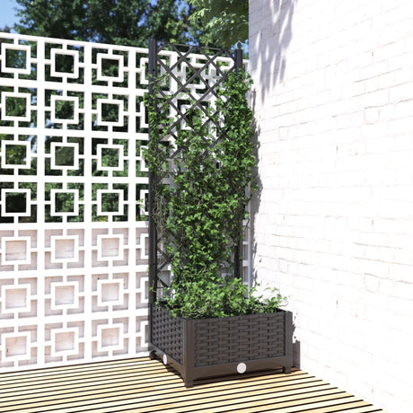 Vidaxl Planning Box med Trellis Black 40x40x121,5 cm pp