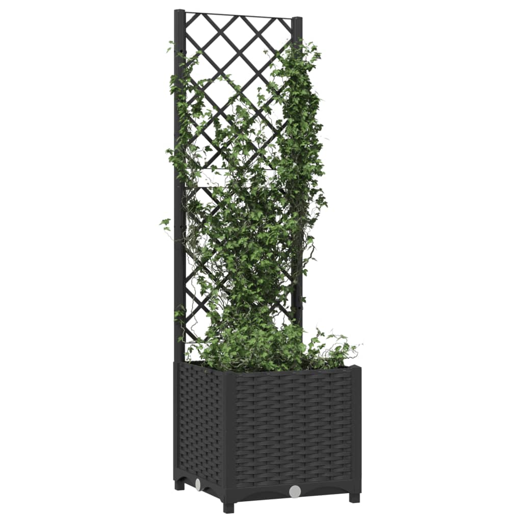 Vidaxxl plantekasse med espalier sort 40x40x136 cm s