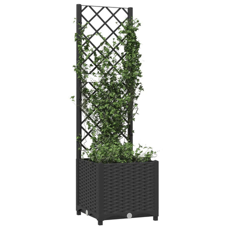 Vidaxxl plantekasse med espalier sort 40x40x136 cm s
