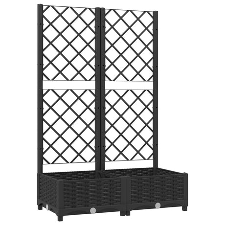 Vidaxxl plantekasse med espalier sort 80x40x121,5 cm s