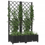 Vidaxxl plantekasse med espalier sort 80x40x121,5 cm s