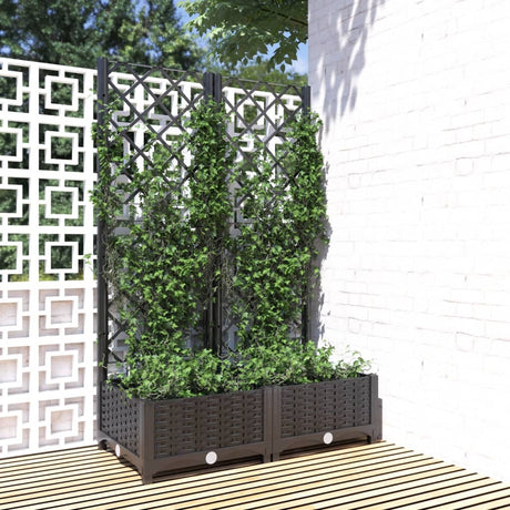 Vidaxxl plantekasse med espalier sort 80x40x121,5 cm s