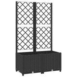 Vidaxxl plantekasse med espalier sort 80x40x136 cm s