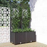 Vidaxxl plantekasse med espalier sort 80x40x136 cm s