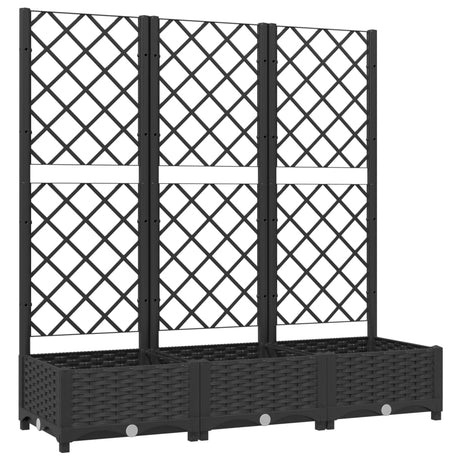 Vidaxxl plantekasse med espalier sort 120x40x121,5 cm s