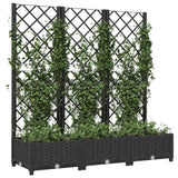 Vidaxxl plantekasse med espalier sort 120x40x121,5 cm s