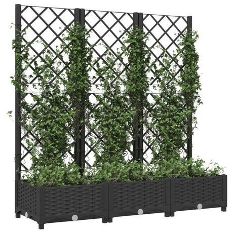 Vidaxxl plantekasse med espalier sort 120x40x121,5 cm s