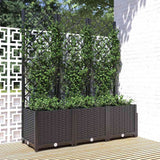 Vidaxxl plantekasse med espalier sort 120x40x136 cm s