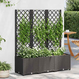 Vidaxxl plantekasse med espalier sort 120x40x136 cm s