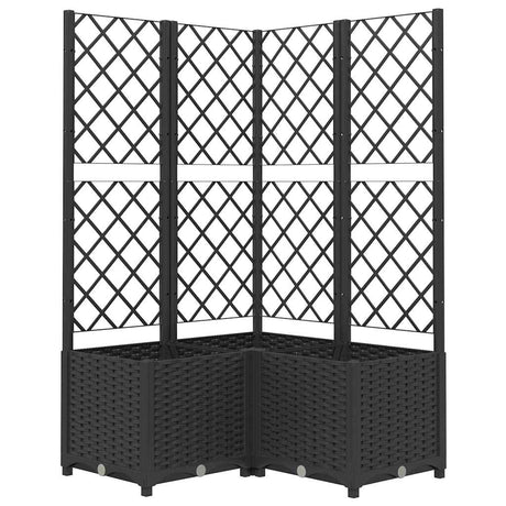 Vidaxl Planning Box med lameller 80x80x136 cm polypropen sort