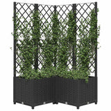 Vidaxl Planning Box med lameller 80x80x136 cm polypropen sort