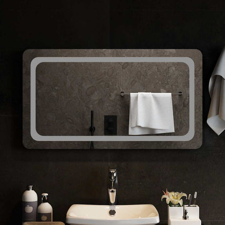 Vidaxl badkamerspiegel led 90x50 cm