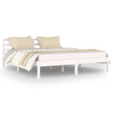 Vidaxl bedframe massief grenenhout wit 160x200 cm