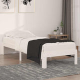 Vidaxl bedframe massief hout wit 75x190 cm