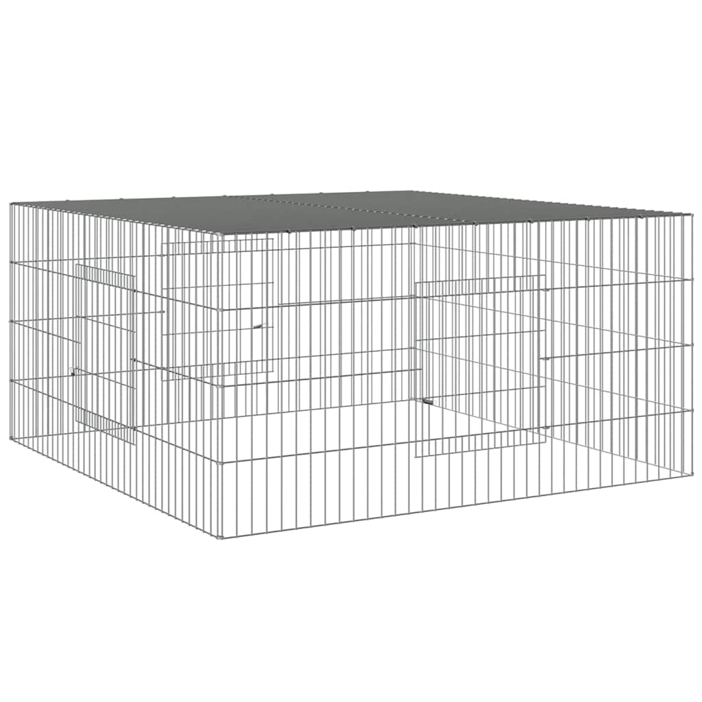 Vidaxl Rabbit Cage 110x110x55 cm galvaniseret jern