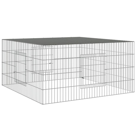 Vidaxl Rabbit Cage 110x110x55 cm galvaniseret jern