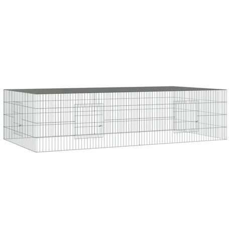 Vidaxl Rabbit Cage med 2 paneler 220x110x55 cm galvaniseret jern