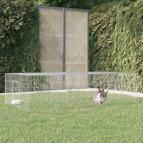 Vidaxl Rabbit Cage med 2 paneler 220x110x55 cm galvaniseret jern