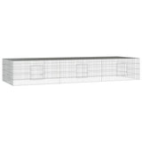 Vidaxxl Rabbit Cage med 3 paneler 325x109x54 cm galvaniseret jern