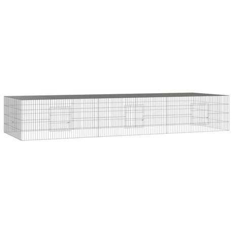 Vidaxxl Rabbit Cage med 3 paneler 325x109x54 cm galvaniseret jern