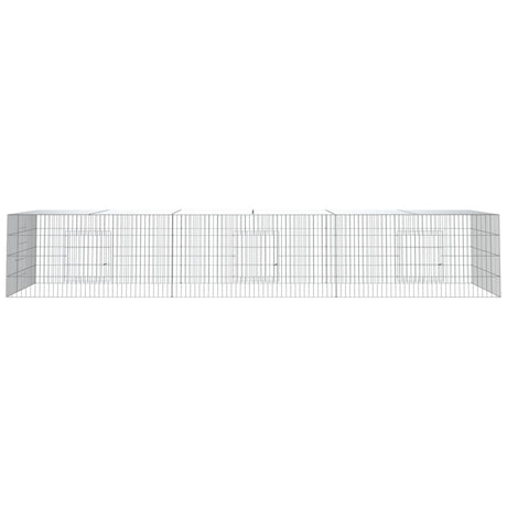 Vidaxxl Rabbit Cage med 3 paneler 325x109x54 cm galvaniseret jern