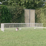 Vidaxxl Rabbit Cage med 3 paneler 325x109x54 cm galvaniseret jern