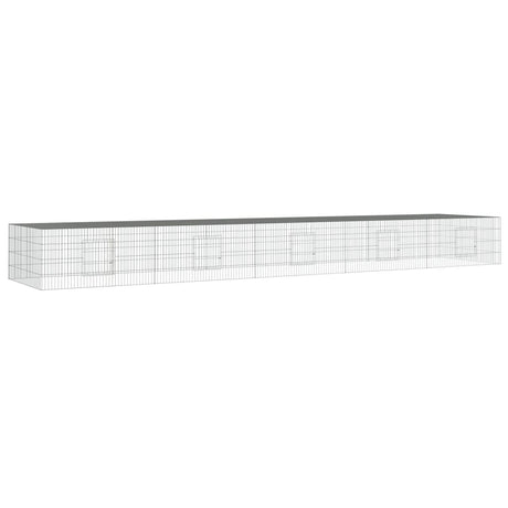 Vidaxl Rabbit Cage med 5 paneler 541x109x54 cm galvaniseret jern