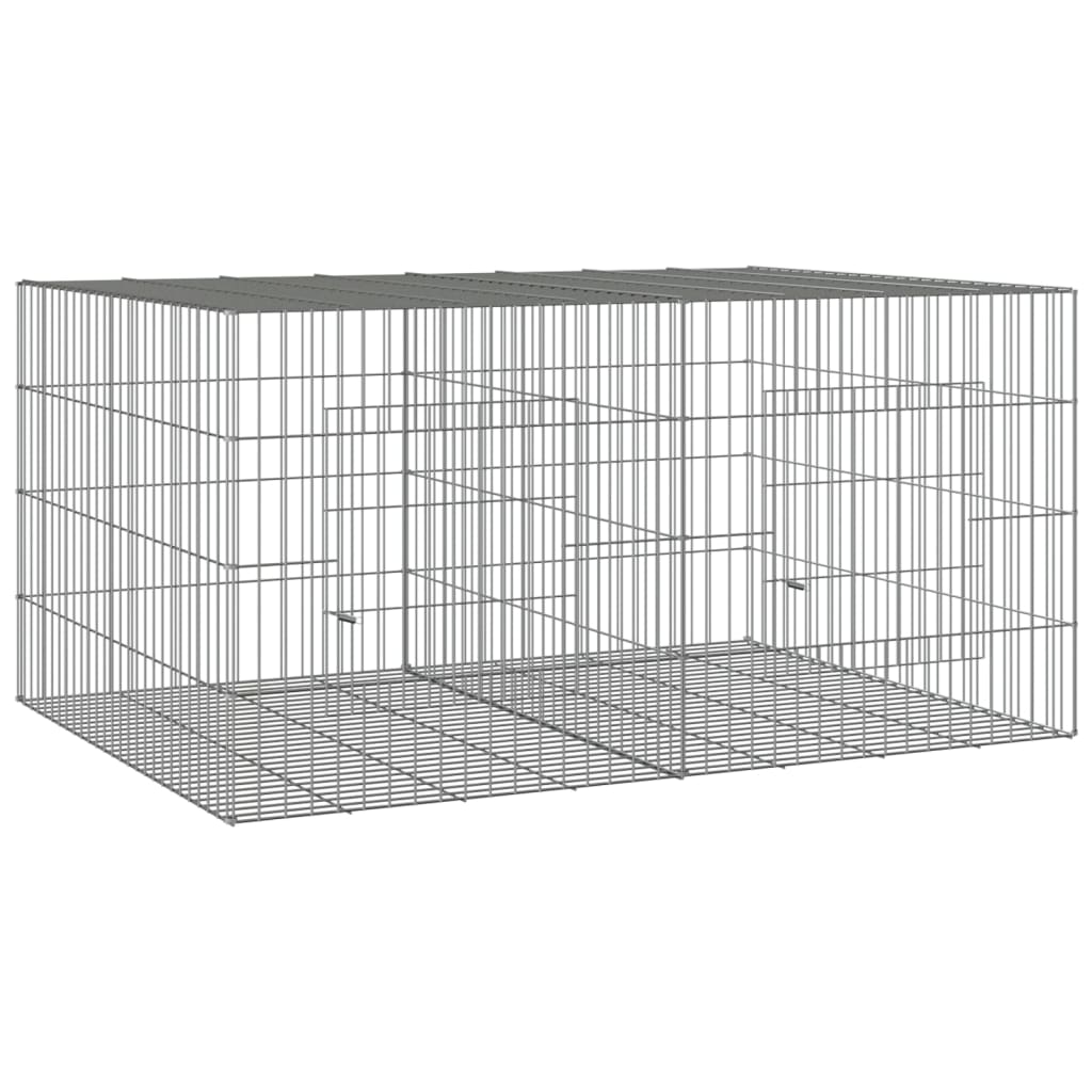 Vidaxl Rabbit Cage med 2 paneler 110x79x54 cm galvaniseret jern