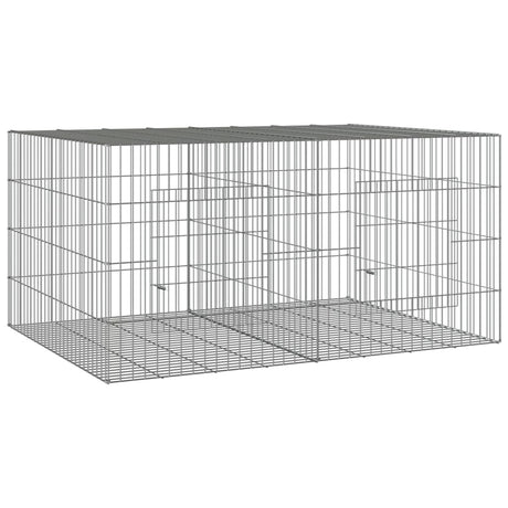 Vidaxl Rabbit Cage med 2 paneler 110x79x54 cm galvaniseret jern