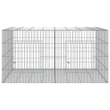 Vidaxl Rabbit Cage med 2 paneler 110x79x54 cm galvaniseret jern