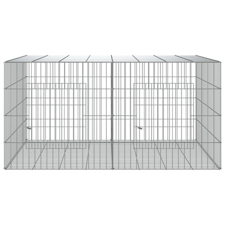 Vidaxl Rabbit Cage med 2 paneler 110x79x54 cm galvaniseret jern