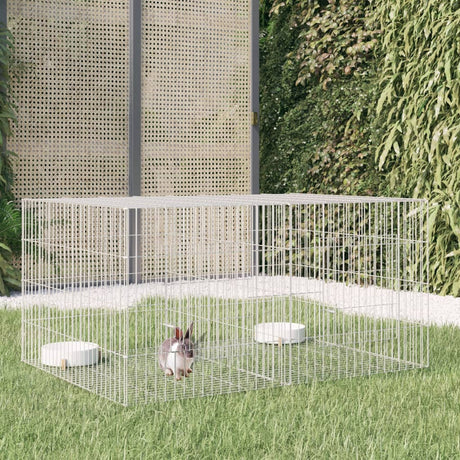 Vidaxl Rabbit Cage med 2 paneler 110x79x54 cm galvaniseret jern
