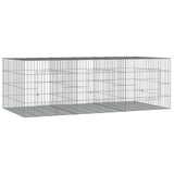 Vidaxl Rabbit Cage med 3 paneler 163x79x54 cm galvaniseret jern