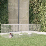 Vidaxl Rabbit Cage med 3 paneler 163x79x54 cm galvaniseret jern
