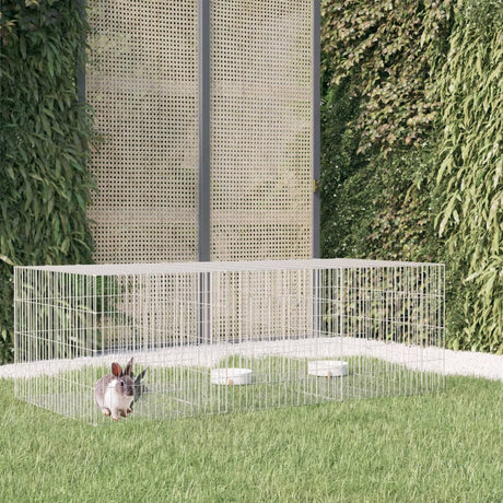 Vidaxl Rabbit Cage med 3 paneler 163x79x54 cm galvaniseret jern