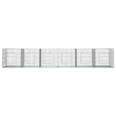 Vidaxl Rabbit Cage med 6 paneler 327x79x54 cm galvaniseret jern