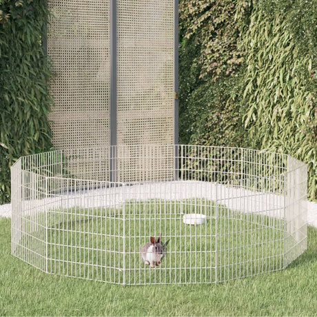 Vidaxl Animal Storage 12 Panels 54x60 cm galvaniseret jern