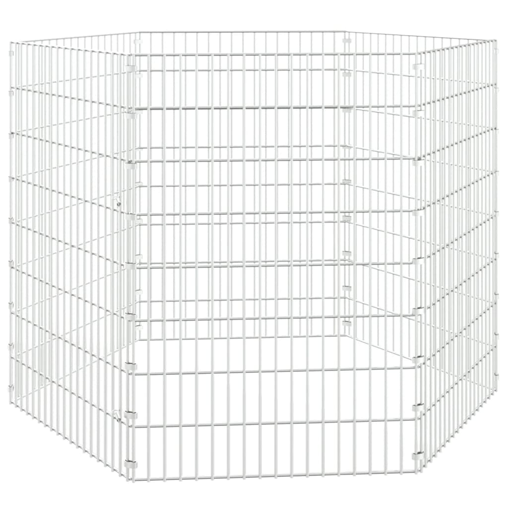 Vidaxl Animal Encabony 6 Panels 54x80 cm galvaniseret jern