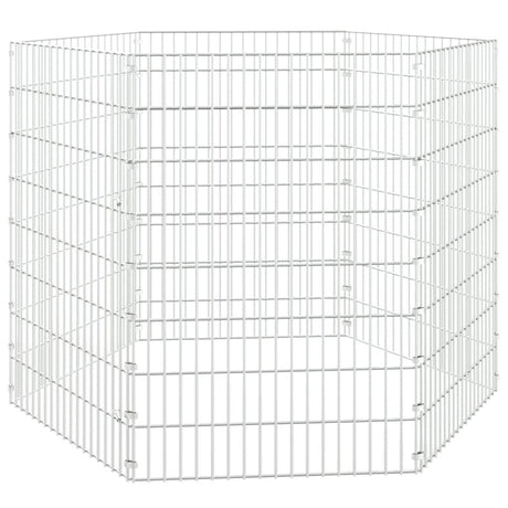 Vidaxl Animal Encabony 6 Panels 54x80 cm galvaniseret jern
