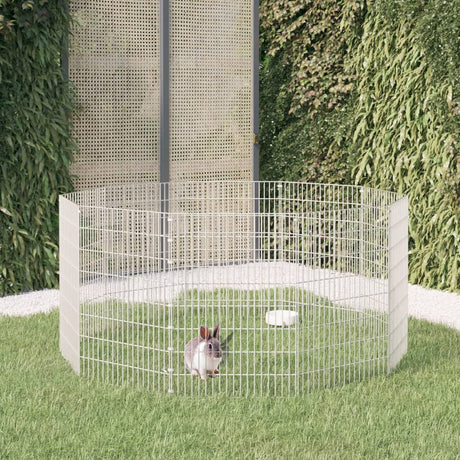 Vidaxl Animal Encabon 10 Panels 54x80 cm galvaniseret jern