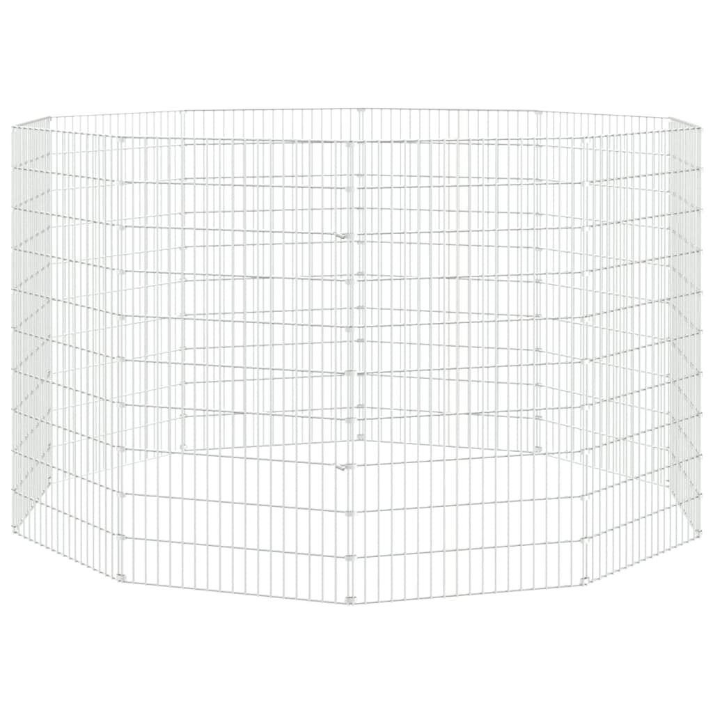 Vidaxl Animal Encabon 10 Panels 54x100 cm galvaniseret jern