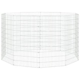 Vidaxl Animal Encabon 10 Panels 54x100 cm galvaniseret jern