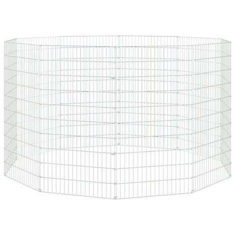 Vidaxl Animal Encabon 10 Panels 54x100 cm galvaniseret jern