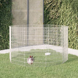 Vidaxl Animal Encabon 10 Panels 54x100 cm galvaniseret jern