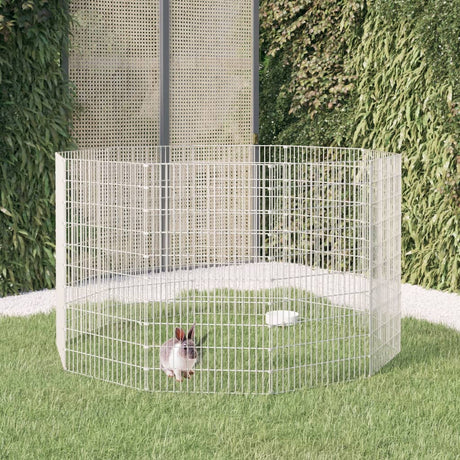 Vidaxl Animal Encabon 10 Panels 54x100 cm galvaniseret jern
