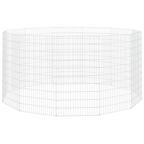 Vidaxxl fritgående dyreskab 12 paneler 54x100 cm galvaniseret jern