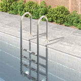 Vidaxl Swimming Pool Ladder 54x38x184,5 cm 304 Rustfrit stål