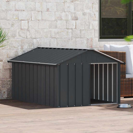 Vidaxl Dog Loft 116.5x153x81,5 cm Galvaniseret stål Antracitfarve