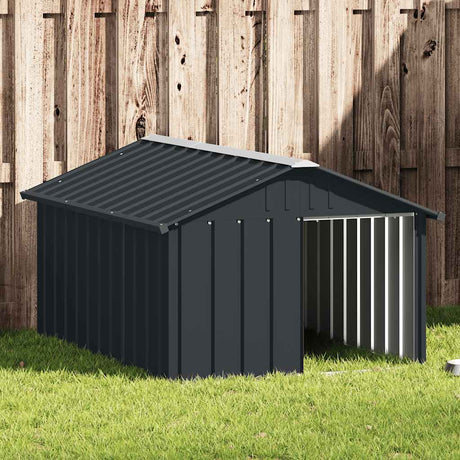 Vidaxl Dog Loft 116.5x153x81,5 cm Galvaniseret stål Antracitfarve