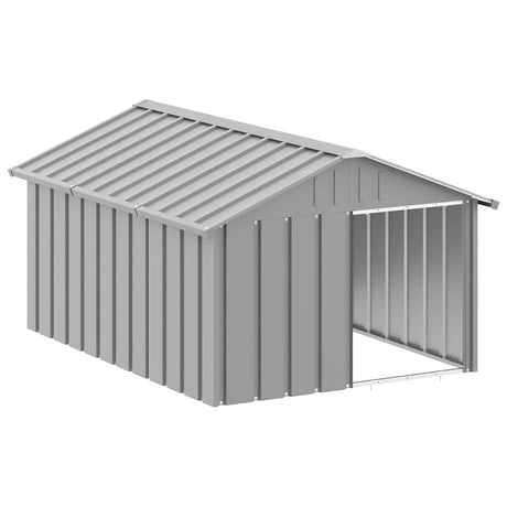 Vidaxl Dog loft 116.5x153x81.5 cm galvaniseret stålgrå